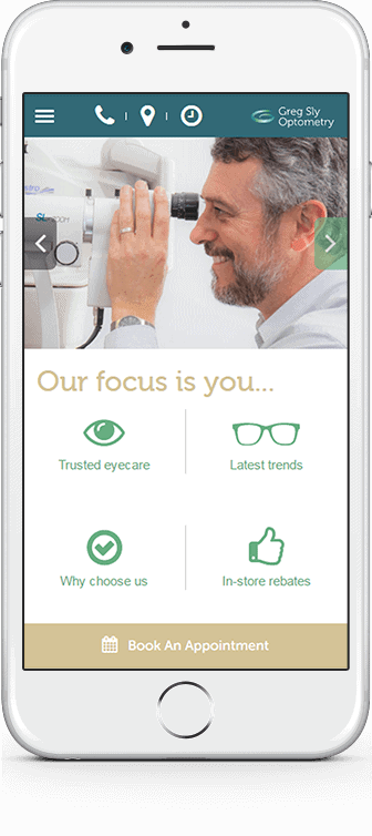 Optometry Website Design - Greg Sly Optometry